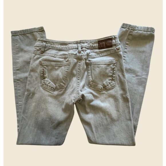 CONVERSE ONE STAR The Skinny One Star Distressed Jeans Size 4 - Picture 3 of 5